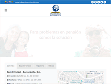 Tablet Screenshot of pensionescolombia.com